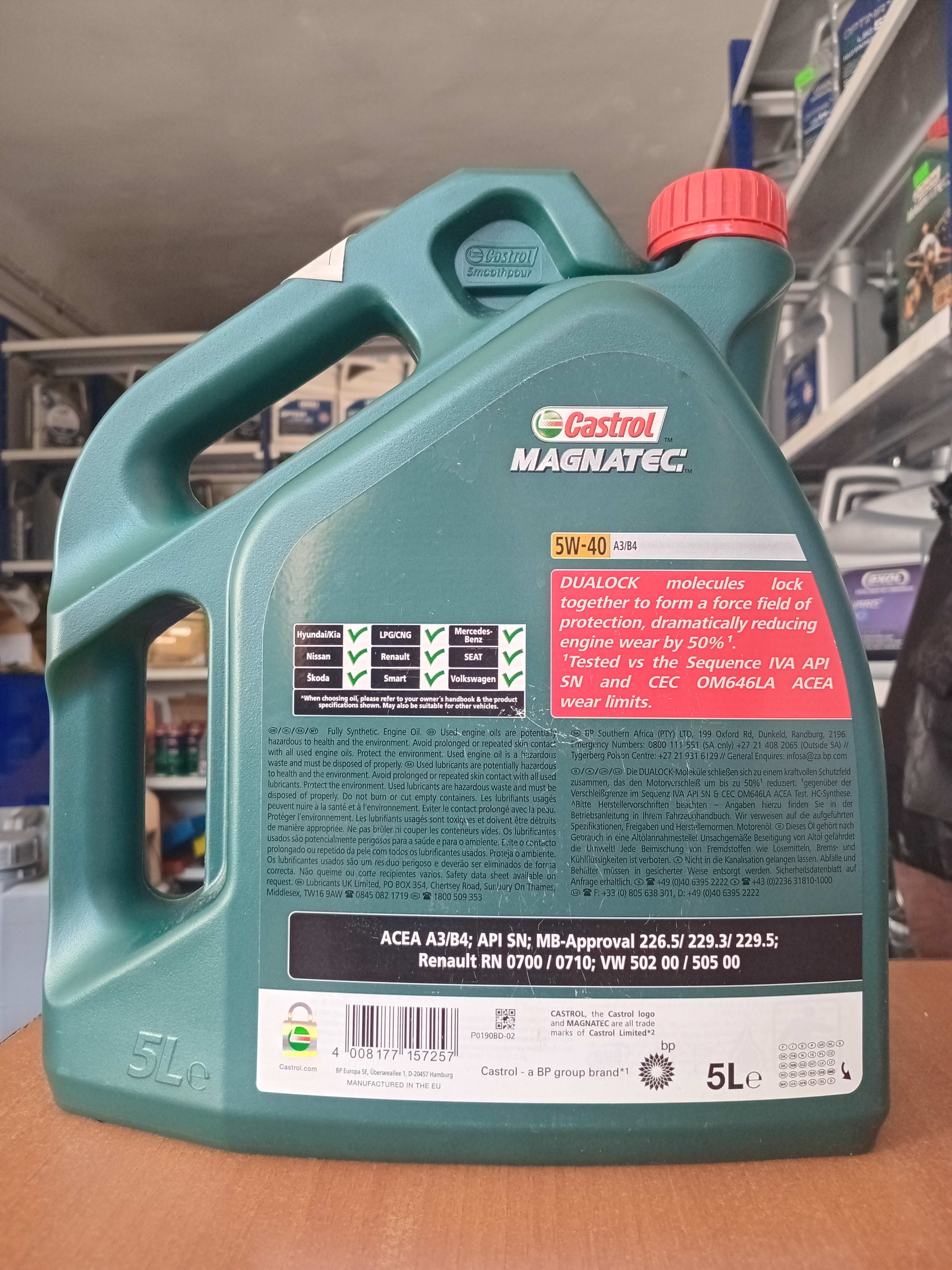 CASTROL MAGNATEC 5W40 A3/B4 5L thumbnail 2
